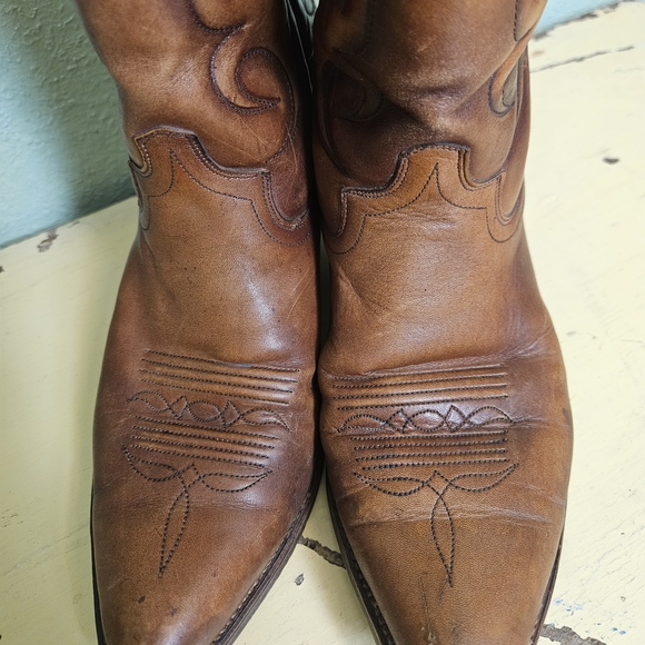 Dan Post Brown Leather Ankle Boots - Picture 12 of 12